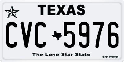 TX license plate CVC5976