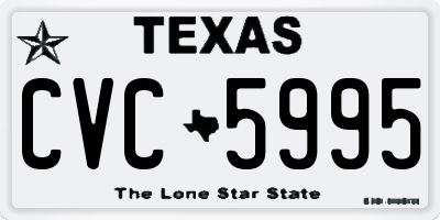 TX license plate CVC5995