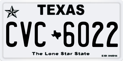 TX license plate CVC6022
