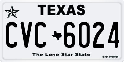 TX license plate CVC6024