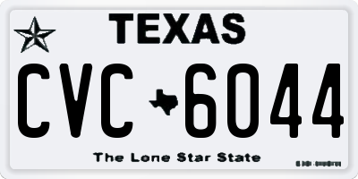 TX license plate CVC6044