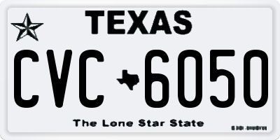 TX license plate CVC6050