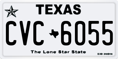 TX license plate CVC6055