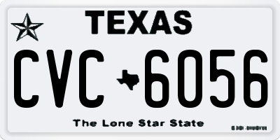 TX license plate CVC6056