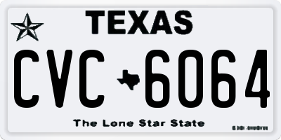 TX license plate CVC6064