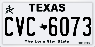 TX license plate CVC6073