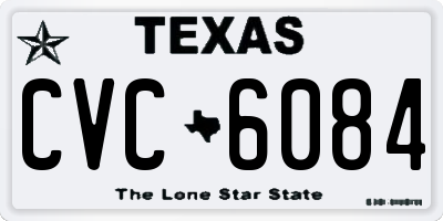 TX license plate CVC6084