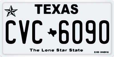 TX license plate CVC6090