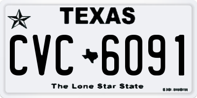 TX license plate CVC6091