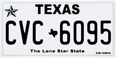 TX license plate CVC6095