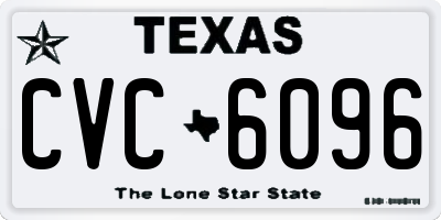 TX license plate CVC6096
