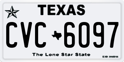 TX license plate CVC6097