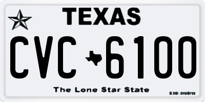 TX license plate CVC6100