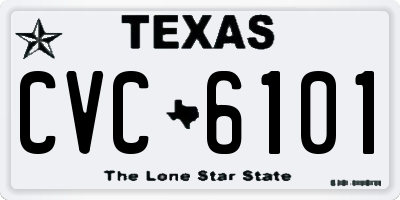 TX license plate CVC6101