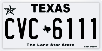 TX license plate CVC6111
