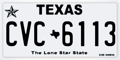 TX license plate CVC6113