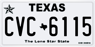 TX license plate CVC6115