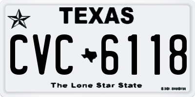 TX license plate CVC6118