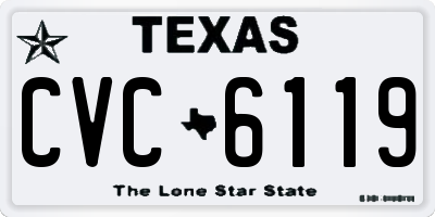 TX license plate CVC6119
