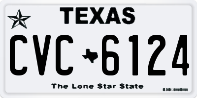TX license plate CVC6124