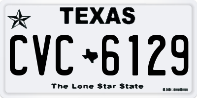TX license plate CVC6129
