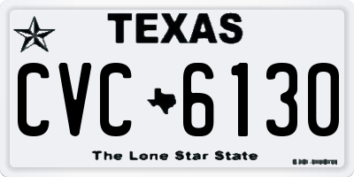 TX license plate CVC6130