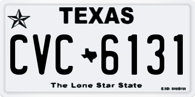 TX license plate CVC6131