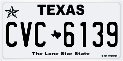 TX license plate CVC6139