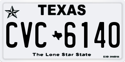 TX license plate CVC6140