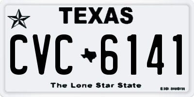 TX license plate CVC6141