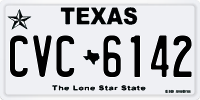 TX license plate CVC6142