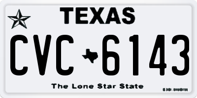 TX license plate CVC6143