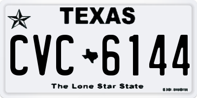 TX license plate CVC6144