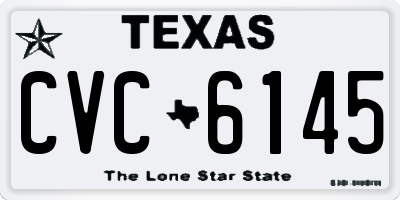 TX license plate CVC6145