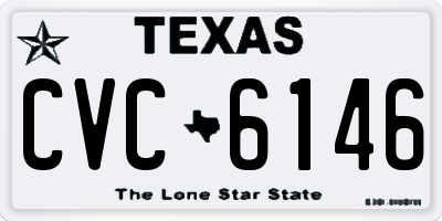 TX license plate CVC6146