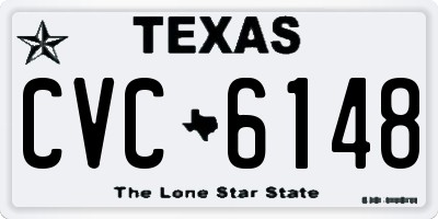 TX license plate CVC6148