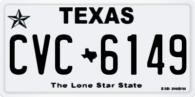 TX license plate CVC6149