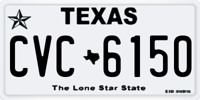 TX license plate CVC6150