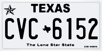 TX license plate CVC6152
