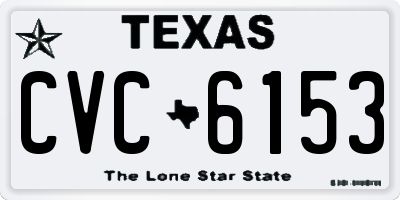 TX license plate CVC6153