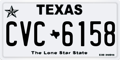 TX license plate CVC6158