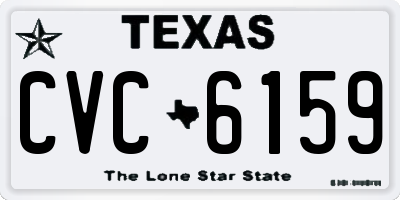 TX license plate CVC6159