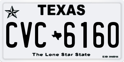 TX license plate CVC6160