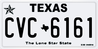 TX license plate CVC6161