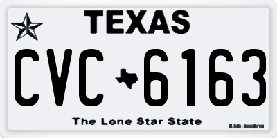 TX license plate CVC6163