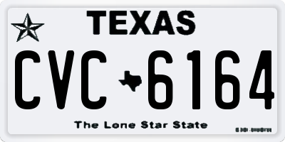 TX license plate CVC6164