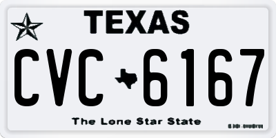 TX license plate CVC6167