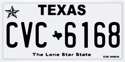 TX license plate CVC6168