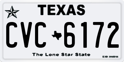 TX license plate CVC6172