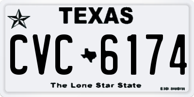 TX license plate CVC6174
